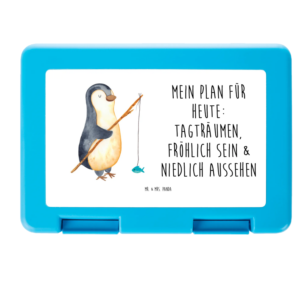 Brotdose Pinguin Angler Brotbox, Snackbox, Lunch box, Butterbrotdose, Brotzeitbox, Pinguin, Pinguine, Angeln, Angler, Tagträume, Hobby, Plan, Planer, Tagesplan, Neustart, Motivation, Geschenk, Freundinnen, Geschenkidee, Urlaub, Wochenende