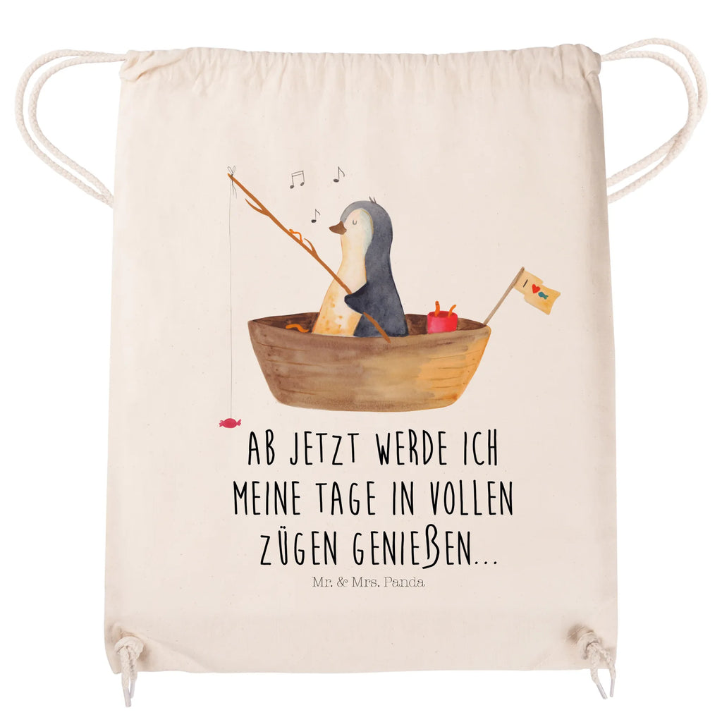 Sportbeutel Pinguin Angelboot Sportbeutel, Turnbeutel, Beutel, Sporttasche, Tasche, Stoffbeutel, Sportbeutel Kinder, Gymsack, Beutel Rucksack, Kleine Sporttasche, Sportzubehör, Turnbeutel Baumwolle, Pinguin, Pinguine, Angeln, Boot, Angelboot, Lebenslust, Leben, genießen, Motivation, Neustart, Neuanfang, Trennung, Scheidung, Geschenkidee Liebeskummer