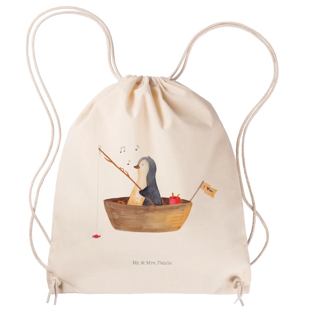 Sportbeutel Pinguin Angelboot Sportbeutel, Turnbeutel, Beutel, Sporttasche, Tasche, Stoffbeutel, Sportbeutel Kinder, Gymsack, Beutel Rucksack, Kleine Sporttasche, Sportzubehör, Turnbeutel Baumwolle, Pinguin, Pinguine, Angeln, Boot, Angelboot, Lebenslust, Leben, genießen, Motivation, Neustart, Neuanfang, Trennung, Scheidung, Geschenkidee Liebeskummer