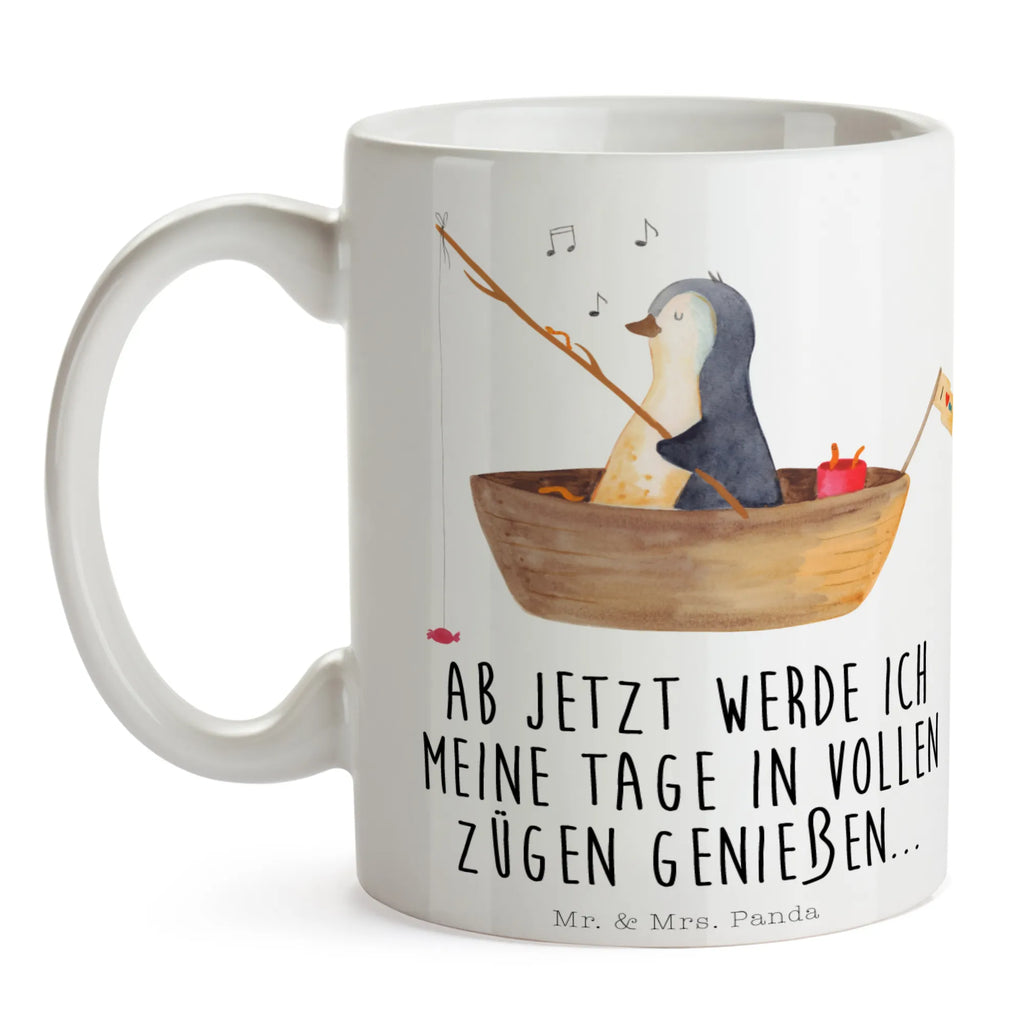 Tasse Pinguin Angelboot Tasse, Kaffeetasse, Teetasse, Becher, Kaffeebecher, Teebecher, Keramiktasse, Porzellantasse, Büro Tasse, Geschenk Tasse, Tasse Sprüche, Tasse Motive, Kaffeetassen, Tasse bedrucken, Designer Tasse, Cappuccino Tassen, Schöne Teetassen, Pinguin, Pinguine, Angeln, Boot, Angelboot, Lebenslust, Leben, genießen, Motivation, Neustart, Neuanfang, Trennung, Scheidung, Geschenkidee Liebeskummer