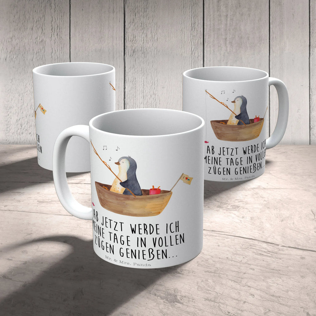 Tasse Pinguin Angelboot Tasse, Kaffeetasse, Teetasse, Becher, Kaffeebecher, Teebecher, Keramiktasse, Porzellantasse, Büro Tasse, Geschenk Tasse, Tasse Sprüche, Tasse Motive, Kaffeetassen, Tasse bedrucken, Designer Tasse, Cappuccino Tassen, Schöne Teetassen, Pinguin, Pinguine, Angeln, Boot, Angelboot, Lebenslust, Leben, genießen, Motivation, Neustart, Neuanfang, Trennung, Scheidung, Geschenkidee Liebeskummer