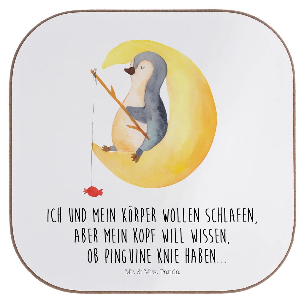 Quadratische Untersetzer Pinguin Mond Untersetzer, Bierdeckel, Glasuntersetzer, Untersetzer Gläser, Getränkeuntersetzer, Untersetzer aus Holz, Untersetzer für Gläser, Korkuntersetzer, Untersetzer Holz, Holzuntersetzer, Tassen Untersetzer, Untersetzer Design, Pinguin, Pinguine, Spruch, schlafen, Nachtruhe, Einschlafen, Schlafzimmer, Schlafstörungen, Gästezimmer