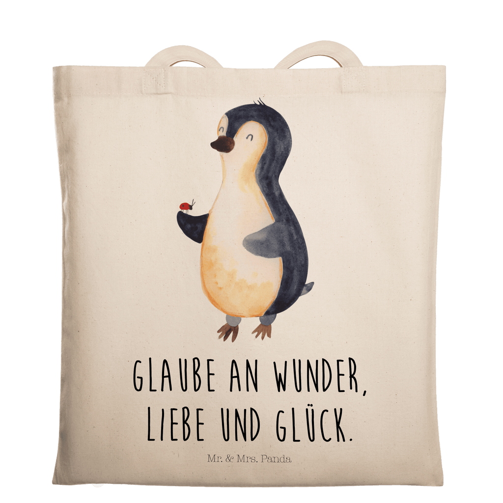 Tragetasche Pinguin Marienkäfer Beuteltasche, Beutel, Einkaufstasche, Jutebeutel, Stoffbeutel, Tasche, Shopper, Umhängetasche, Strandtasche, Schultertasche, Stofftasche, Tragetasche, Badetasche, Jutetasche, Einkaufstüte, Laptoptasche, Pinguin, Pinguine, Marienkäfer, Liebe, Wunder, Glück, Freude, Lebensfreude