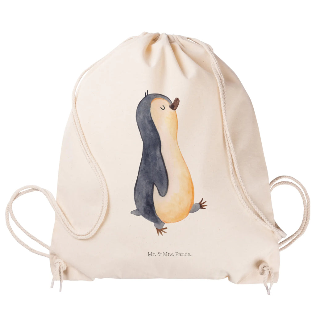 Sportbeutel Pinguin marschierend Sportbeutel, Turnbeutel, Beutel, Sporttasche, Tasche, Stoffbeutel, Sportbeutel Kinder, Gymsack, Beutel Rucksack, Kleine Sporttasche, Sportzubehör, Turnbeutel Baumwolle, Pinguin, Pinguine, Frühaufsteher, Langschläfer, Bruder, Schwester, Familie