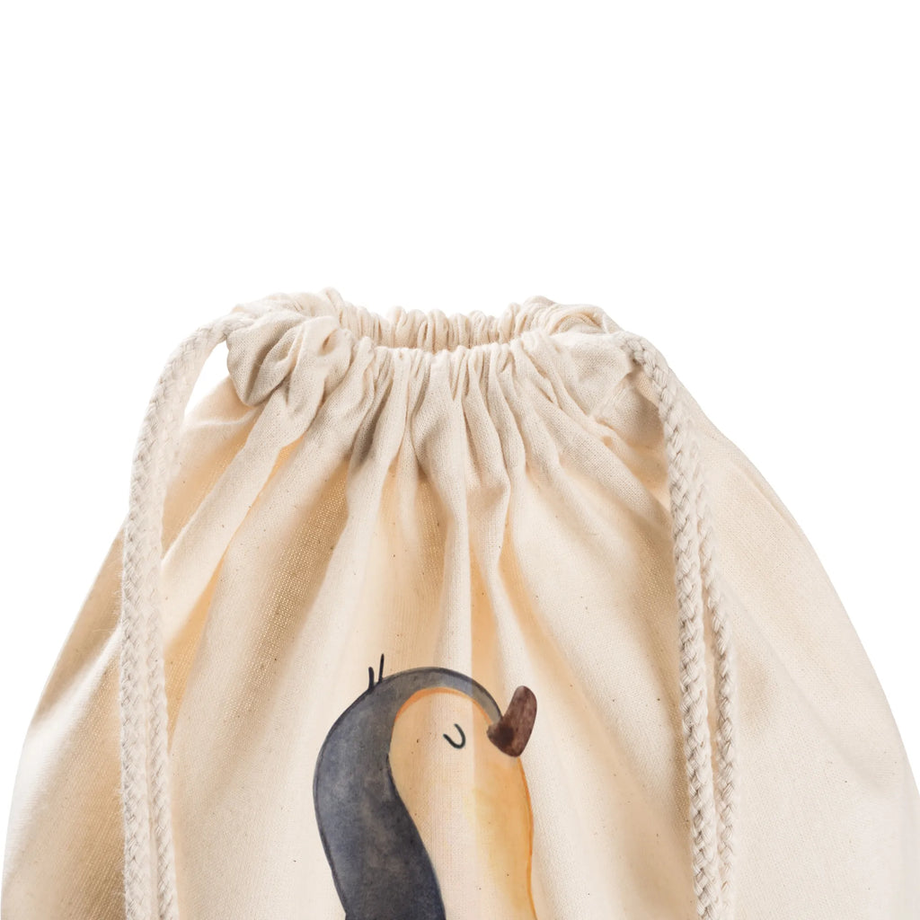 Sportbeutel Pinguin marschierend Sportbeutel, Turnbeutel, Beutel, Sporttasche, Tasche, Stoffbeutel, Sportbeutel Kinder, Gymsack, Beutel Rucksack, Kleine Sporttasche, Sportzubehör, Turnbeutel Baumwolle, Pinguin, Pinguine, Frühaufsteher, Langschläfer, Bruder, Schwester, Familie