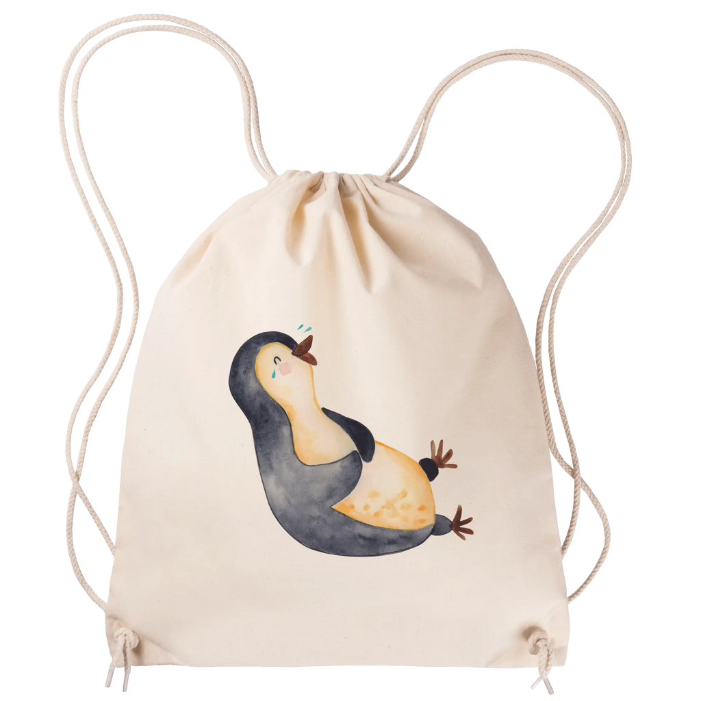 Sportbeutel Pinguin Lachen Sportbeutel, Turnbeutel, Beutel, Sporttasche, Tasche, Stoffbeutel, Sportbeutel Kinder, Gymsack, Beutel Rucksack, Kleine Sporttasche, Sportzubehör, Turnbeutel Baumwolle, Pinguin, Pinguine, lustiger Spruch, Optimismus, Fröhlich, Lachen, Humor, Fröhlichkeit