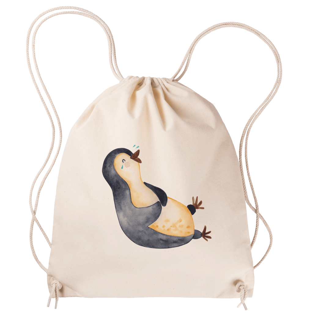 Sportbeutel Pinguin Lachen Sportbeutel, Turnbeutel, Beutel, Sporttasche, Tasche, Stoffbeutel, Sportbeutel Kinder, Gymsack, Beutel Rucksack, Kleine Sporttasche, Sportzubehör, Turnbeutel Baumwolle, Pinguin, Pinguine, lustiger Spruch, Optimismus, Fröhlich, Lachen, Humor, Fröhlichkeit