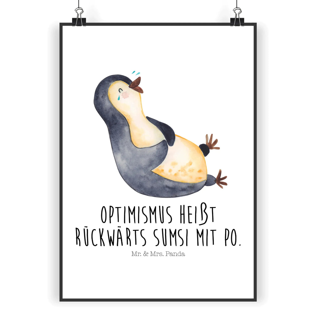 Poster Pinguin Lachen Poster, Wandposter, Bild, Wanddeko, Küchenposter, Kinderposter, Wanddeko Bild, Raumdekoration, Wanddekoration, Handgemaltes Poster, Mr. & Mrs. Panda Poster, Designposter, Kunstdruck, Posterdruck, Pinguin, Pinguine, lustiger Spruch, Optimismus, Fröhlich, Lachen, Humor, Fröhlichkeit