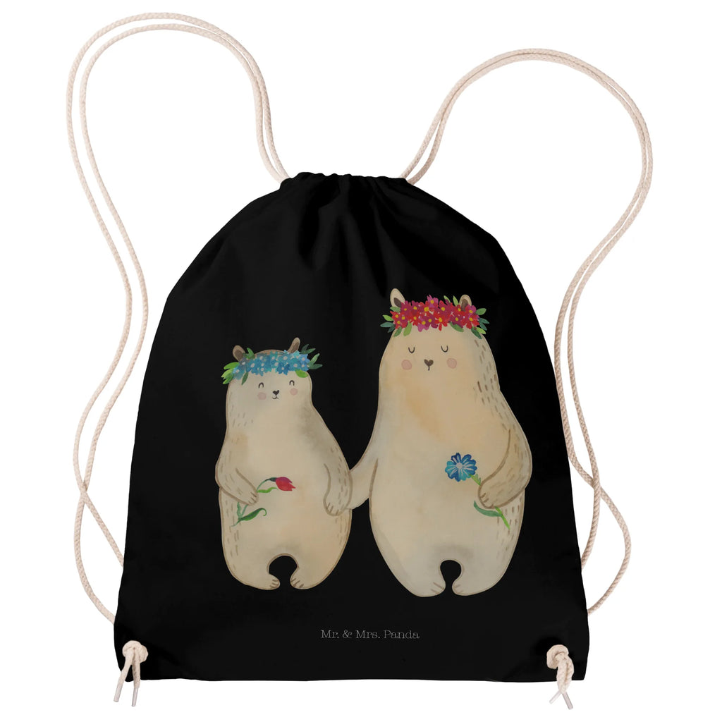 Sportbeutel Bären mit Blumenkranz Sportbeutel, Turnbeutel, Beutel, Sporttasche, Tasche, Stoffbeutel, Sportbeutel Kinder, Gymsack, Beutel Rucksack, Kleine Sporttasche, Sportzubehör, Turnbeutel Baumwolle, Familie, Vatertag, Muttertag, Bruder, Schwester, Mama, Papa, Oma, Opa, Bär, Bären, Mutter, Mutti, Mami, Lieblingsmensch, Lieblingsmama, beste Mutter, weltbeste Mama, Geschenk Mama. Muttertag, Tochter, Kind, Kinder, Töchter, Family, Vorbild