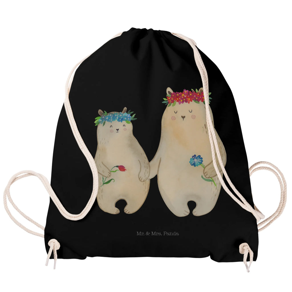 Sportbeutel Bären mit Blumenkranz Sportbeutel, Turnbeutel, Beutel, Sporttasche, Tasche, Stoffbeutel, Sportbeutel Kinder, Gymsack, Beutel Rucksack, Kleine Sporttasche, Sportzubehör, Turnbeutel Baumwolle, Familie, Vatertag, Muttertag, Bruder, Schwester, Mama, Papa, Oma, Opa, Bär, Bären, Mutter, Mutti, Mami, Lieblingsmensch, Lieblingsmama, beste Mutter, weltbeste Mama, Geschenk Mama. Muttertag, Tochter, Kind, Kinder, Töchter, Family, Vorbild