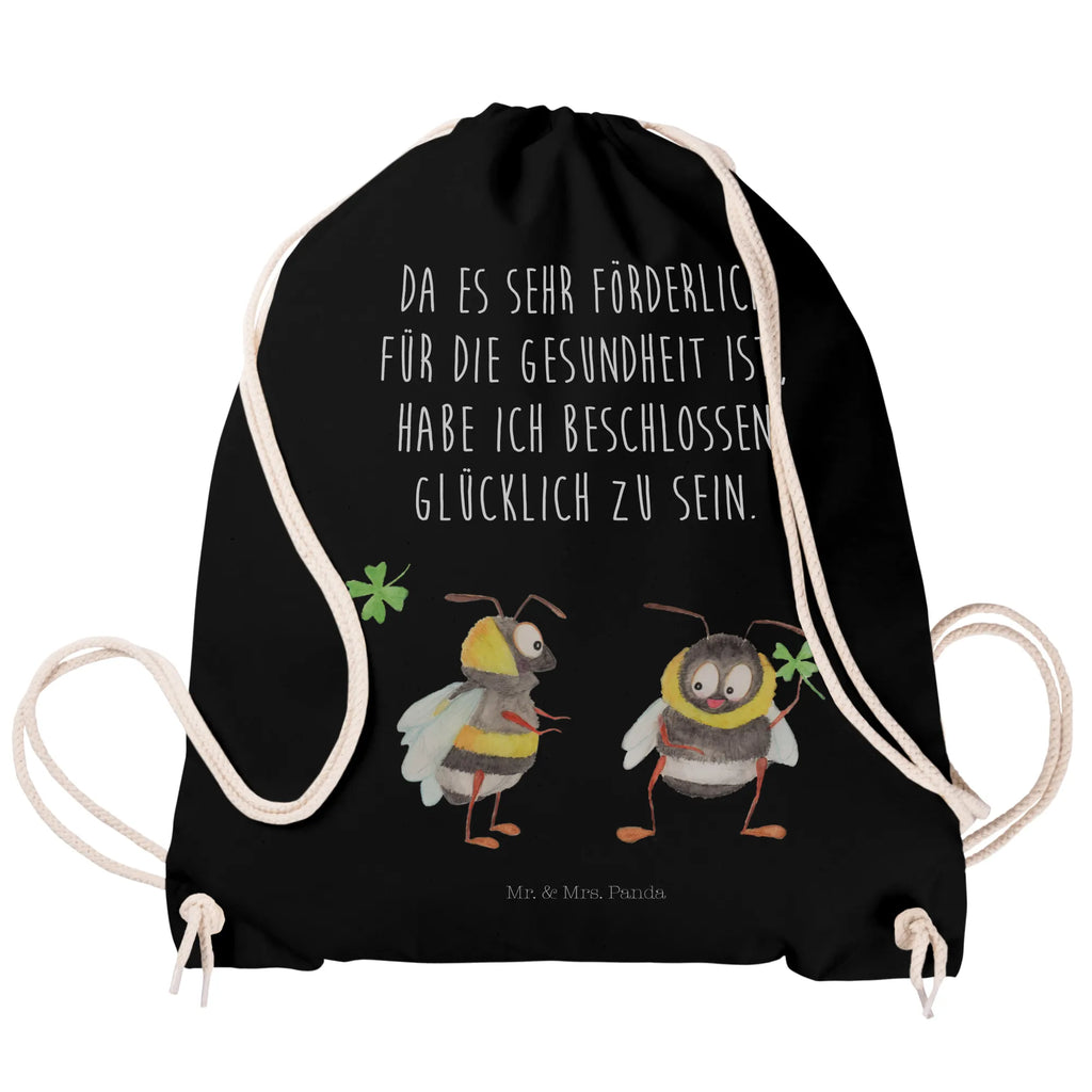 Sportbeutel Hummeln Kleeblatt Sportbeutel, Turnbeutel, Beutel, Sporttasche, Tasche, Stoffbeutel, Sportbeutel Kinder, Gymsack, Beutel Rucksack, Kleine Sporttasche, Sportzubehör, Turnbeutel Baumwolle, Tiermotive, Gute Laune, lustige Sprüche, Tiere, Hummel, Biene, Spruch positiv, Biene Deko, Spruch schön, glücklich sein, glücklich werden, Spruch fröhlich