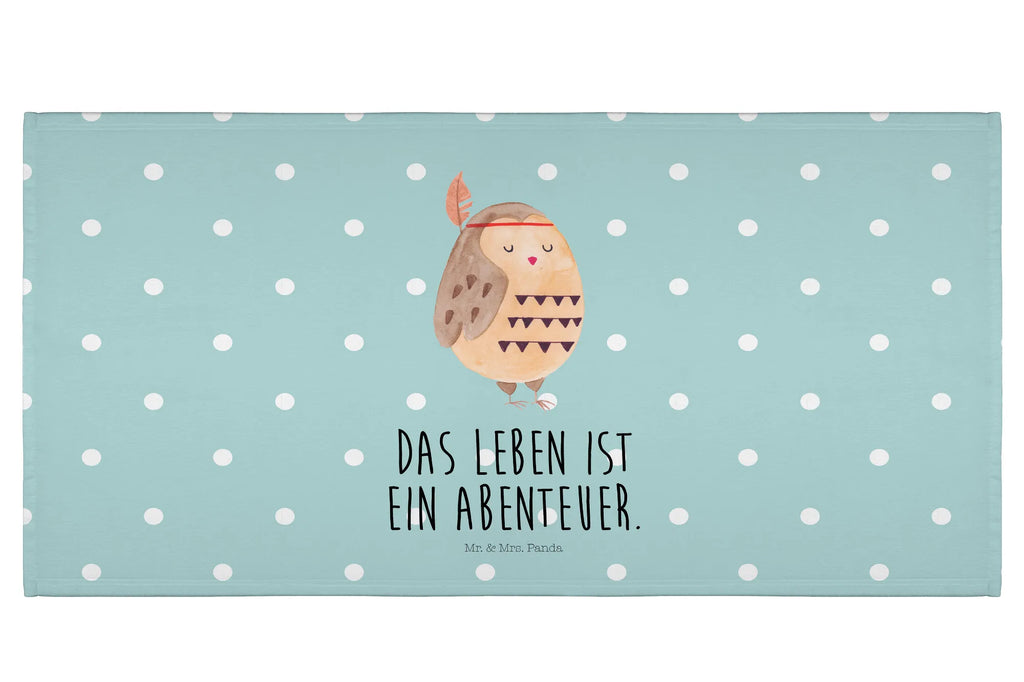 Handtuch Eule Federschmuck Handtuch, Badehandtuch, Badezimmer, Handtücher, groß, Kinder, Baby, Eule, Eule Deko, Owl, Das Leben ist ein Abenteuer, Reisespruch, Federschmuck, Dekoration