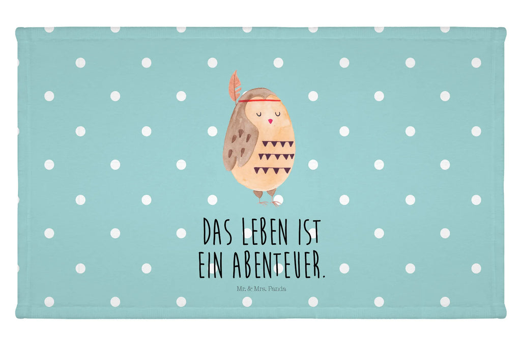 Handtuch Eule Federschmuck Handtuch, Badehandtuch, Badezimmer, Handtücher, groß, Kinder, Baby, Eule, Eule Deko, Owl, Das Leben ist ein Abenteuer, Reisespruch, Federschmuck, Dekoration