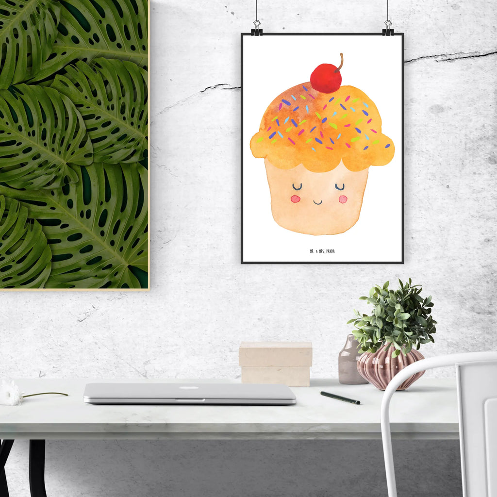 Poster Cupcake Poster, Wandposter, Bild, Wanddeko, Küchenposter, Kinderposter, Wanddeko Bild, Raumdekoration, Wanddekoration, Handgemaltes Poster, Mr. & Mrs. Panda Poster, Designposter, Kunstdruck, Posterdruck, Tiermotive, Gute Laune, lustige Sprüche, Tiere, Cupcakes, Muffin, Wunder, Küche Deko, Küche Spruch, Backen Geschenk, Geschenk Koch, Motivation Sprüche