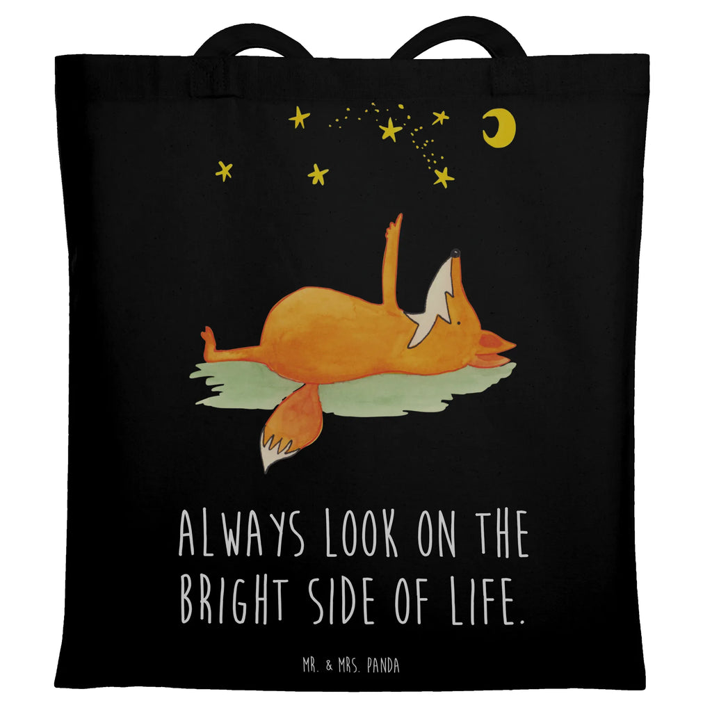 Tragetasche Fuchs Sterne Beuteltasche, Beutel, Einkaufstasche, Jutebeutel, Stoffbeutel, Tasche, Shopper, Umhängetasche, Strandtasche, Schultertasche, Stofftasche, Tragetasche, Badetasche, Jutetasche, Einkaufstüte, Laptoptasche, Fuchs, Füchse, tröstende Worte, Spruch positiv, Spruch schön, Romantik, Always Look on the Bright Side of Life