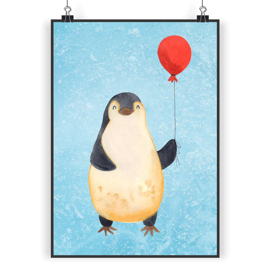 Poster Pinguin Luftballon Poster, Wandposter, Bild, Wanddeko, Küchenposter, Kinderposter, Wanddeko Bild, Raumdekoration, Wanddekoration, Handgemaltes Poster, Mr. & Mrs. Panda Poster, Designposter, Kunstdruck, Posterdruck, Pinguin, Pinguine, Luftballon, Tagträume, Lebenslust, Geschenk Freundin, Geschenkidee, beste Freundin, Motivation, Neustart, neues Leben, Liebe, Glück