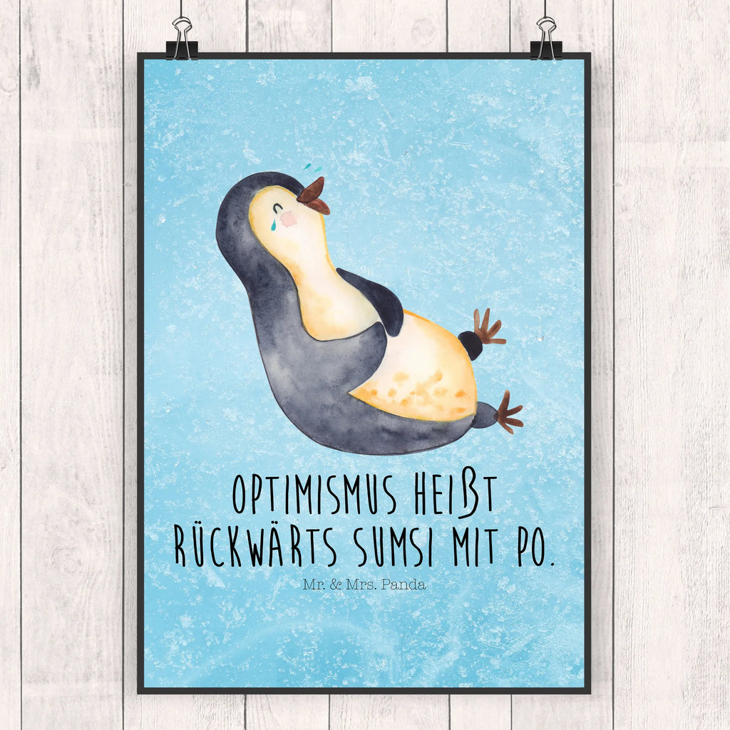 Poster Pinguin Lachen Poster, Wandposter, Bild, Wanddeko, Küchenposter, Kinderposter, Wanddeko Bild, Raumdekoration, Wanddekoration, Handgemaltes Poster, Mr. & Mrs. Panda Poster, Designposter, Kunstdruck, Posterdruck, Pinguin, Pinguine, lustiger Spruch, Optimismus, Fröhlich, Lachen, Humor, Fröhlichkeit