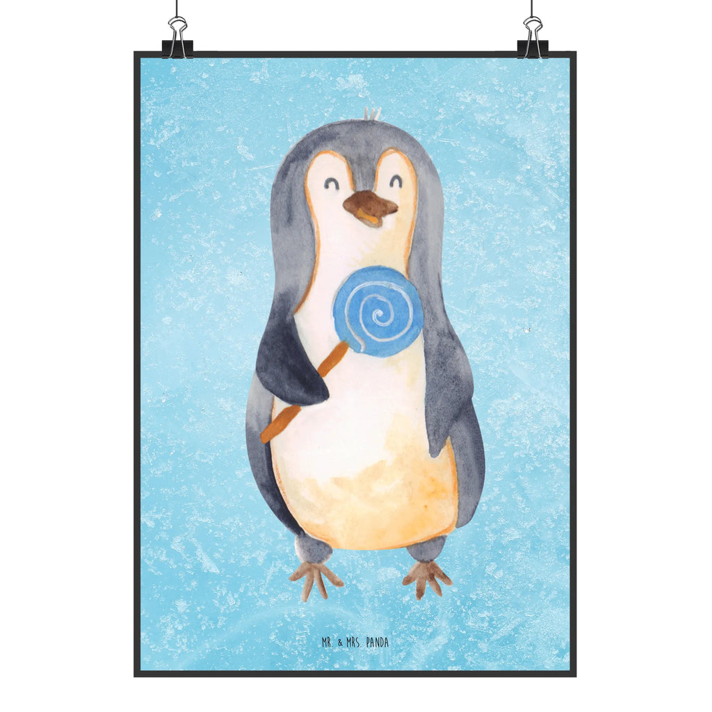 Poster Pinguin Lolli Poster, Wandposter, Bild, Wanddeko, Küchenposter, Kinderposter, Wanddeko Bild, Raumdekoration, Wanddekoration, Handgemaltes Poster, Mr. & Mrs. Panda Poster, Designposter, Kunstdruck, Posterdruck, Pinguin, Pinguine, Lolli, Süßigkeiten, Blödsinn, Spruch, Rebell, Gauner, Ganove, Rabauke