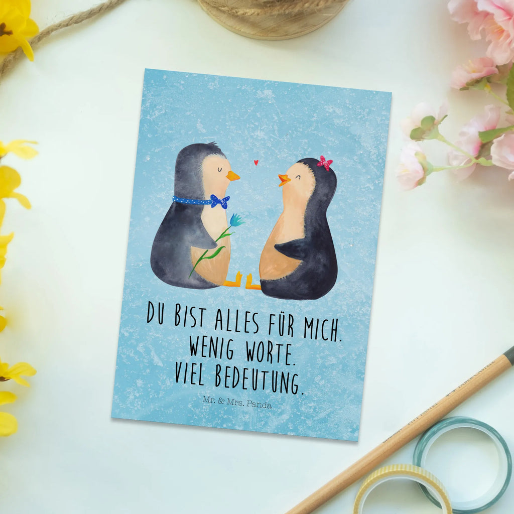 Postkarte Pinguin Pärchen Postkarte, Karte, Geschenkkarte, Grußkarte, Einladung, Ansichtskarte, Geburtstagskarte, Einladungskarte, Dankeskarte, Ansichtskarten, Einladung Geburtstag, Einladungskarten Geburtstag, Pinguin, Pinguine, Liebe, Liebespaar, Liebesbeweis, Liebesgeschenk, Verlobung, Jahrestag, Hochzeitstag, Hochzeit, Hochzeitsgeschenk, große Liebe, Traumpaar