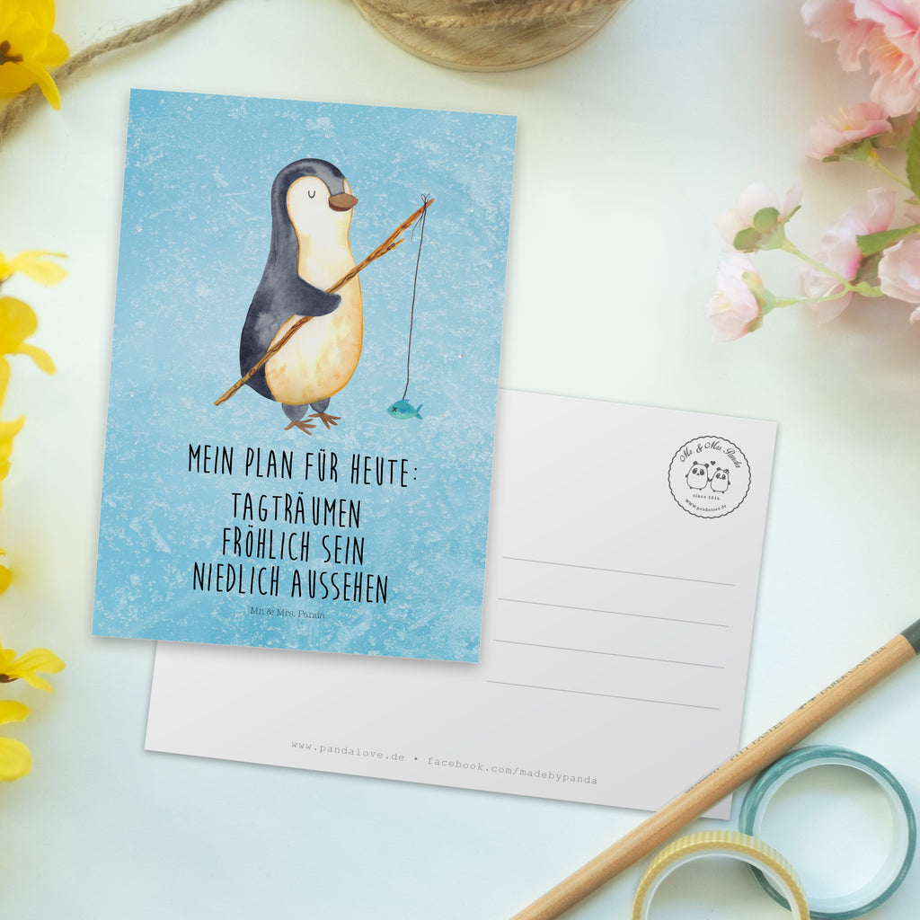 Postkarte Pinguin Angler Postkarte, Karte, Geschenkkarte, Grußkarte, Einladung, Ansichtskarte, Geburtstagskarte, Einladungskarte, Dankeskarte, Ansichtskarten, Einladung Geburtstag, Einladungskarten Geburtstag, Pinguin, Pinguine, Angeln, Angler, Tagträume, Hobby, Plan, Planer, Tagesplan, Neustart, Motivation, Geschenk, Freundinnen, Geschenkidee, Urlaub, Wochenende