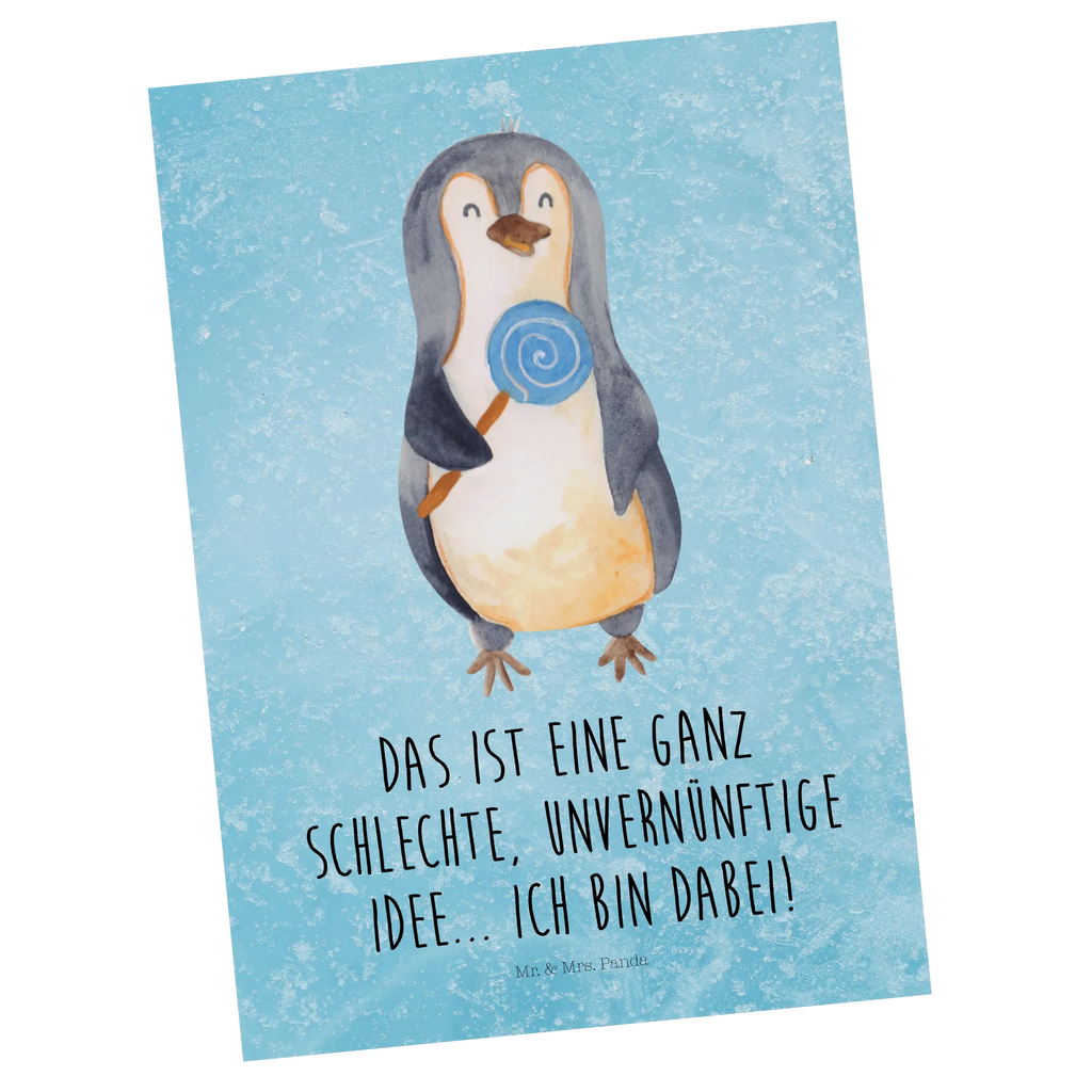 Postkarte Pinguin Lolli Postkarte, Karte, Geschenkkarte, Grußkarte, Einladung, Ansichtskarte, Geburtstagskarte, Einladungskarte, Dankeskarte, Ansichtskarten, Einladung Geburtstag, Einladungskarten Geburtstag, Pinguin, Pinguine, Lolli, Süßigkeiten, Blödsinn, Spruch, Rebell, Gauner, Ganove, Rabauke