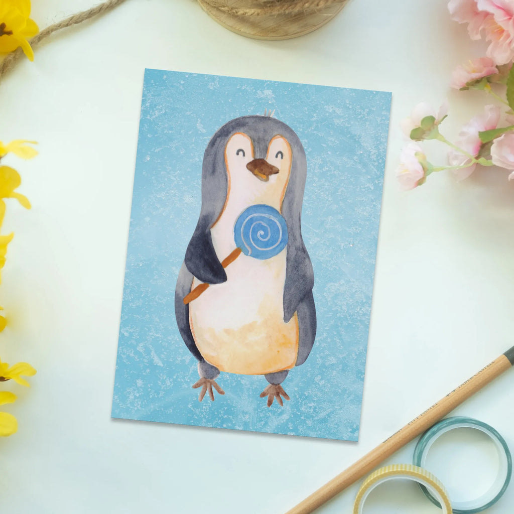 Postkarte Pinguin Lolli Postkarte, Karte, Geschenkkarte, Grußkarte, Einladung, Ansichtskarte, Geburtstagskarte, Einladungskarte, Dankeskarte, Ansichtskarten, Einladung Geburtstag, Einladungskarten Geburtstag, Pinguin, Pinguine, Lolli, Süßigkeiten, Blödsinn, Spruch, Rebell, Gauner, Ganove, Rabauke