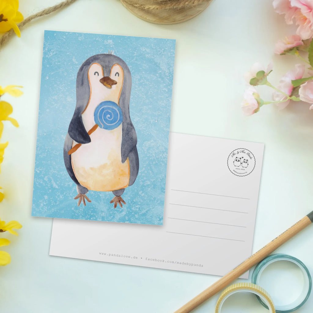 Postkarte Pinguin Lolli Postkarte, Karte, Geschenkkarte, Grußkarte, Einladung, Ansichtskarte, Geburtstagskarte, Einladungskarte, Dankeskarte, Ansichtskarten, Einladung Geburtstag, Einladungskarten Geburtstag, Pinguin, Pinguine, Lolli, Süßigkeiten, Blödsinn, Spruch, Rebell, Gauner, Ganove, Rabauke