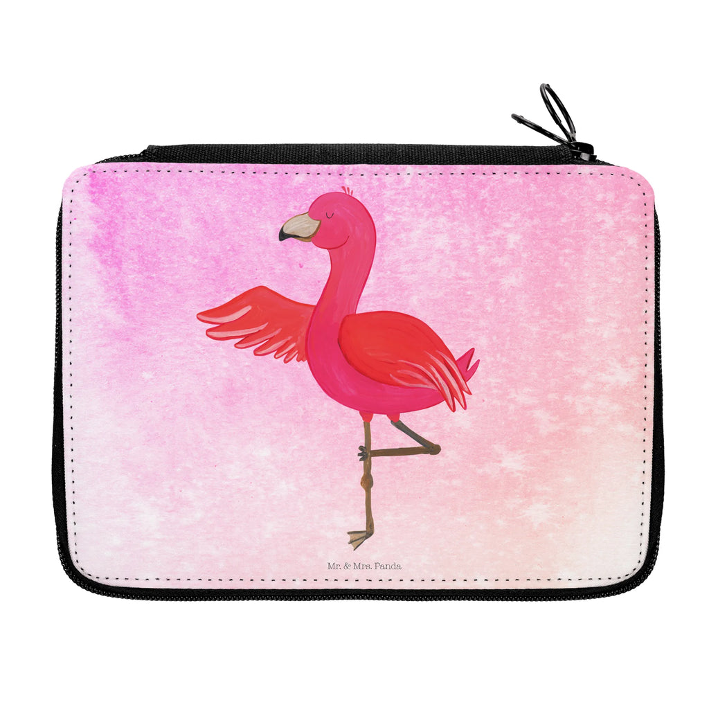 Federmappe Flamingo Yoga Federmappe, Stiftetasche, Stifte Etui, Schule, Einschulung, Geschenk, Kind, Schüler, Schülerin, Stifterolle, Federmäppchen, Motiv, Grundschule, Federmäppchen bedruckt, Büro Stifte Etui, Bestückte Federmappe, Kinder Federmappe, Federmappe Einschulung, Flamingo, Vogel, Yoga, Namaste, Achtsamkeit, Yoga-Übung, Entspannung, Ärger, Aufregen, Tiefenentspannung