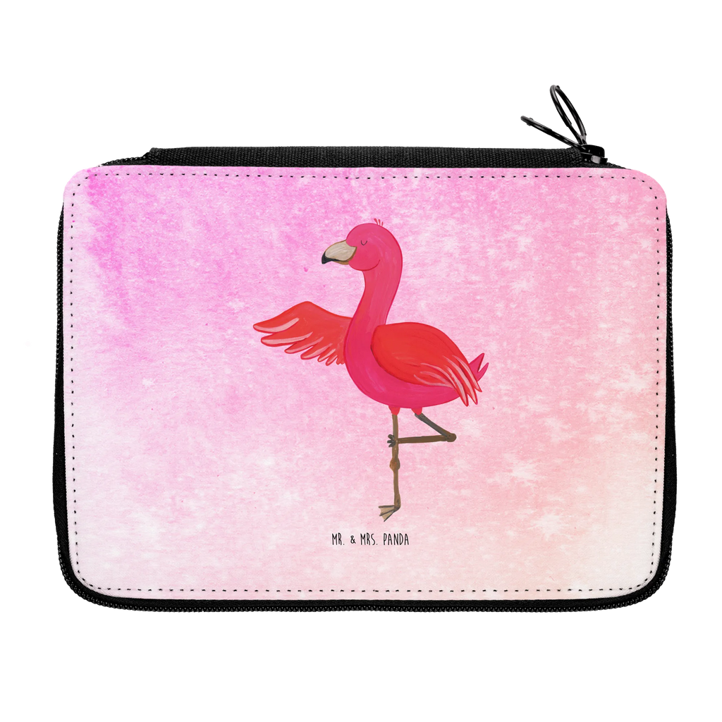 Federmappe Flamingo Yoga Federmappe, Stiftetasche, Stifte Etui, Schule, Einschulung, Geschenk, Kind, Schüler, Schülerin, Stifterolle, Federmäppchen, Motiv, Grundschule, Federmäppchen bedruckt, Büro Stifte Etui, Bestückte Federmappe, Kinder Federmappe, Federmappe Einschulung, Flamingo, Vogel, Yoga, Namaste, Achtsamkeit, Yoga-Übung, Entspannung, Ärger, Aufregen, Tiefenentspannung