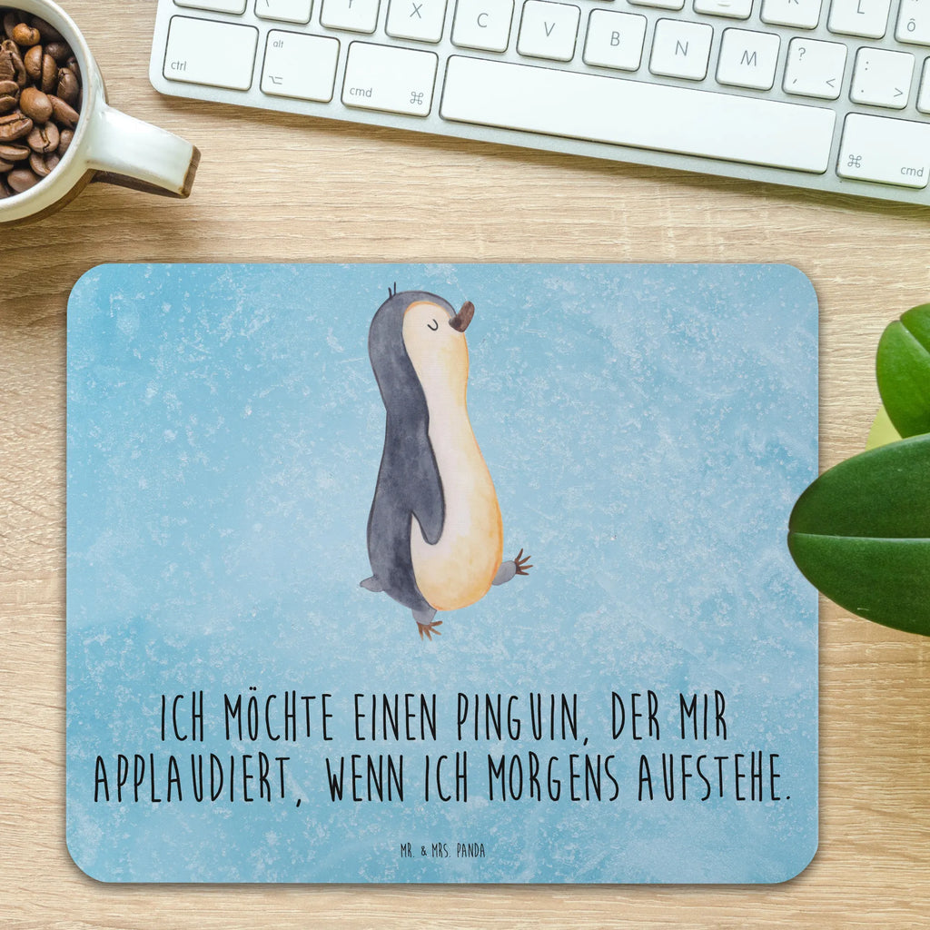 Mauspad Pinguin marschierend Mousepad, Computer zubehör, Büroausstattung, PC Zubehör, Arbeitszimmer, Mauspad, Einzigartiges Mauspad, Designer Mauspad, Mausunterlage, Mauspad Büro, Pinguin, Pinguine, Frühaufsteher, Langschläfer, Bruder, Schwester, Familie