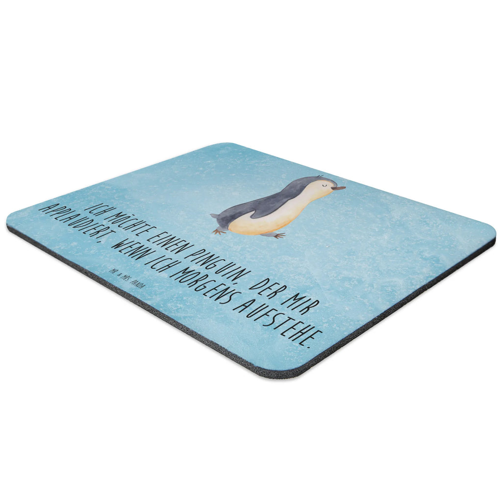 Mauspad Pinguin marschierend Mousepad, Computer zubehör, Büroausstattung, PC Zubehör, Arbeitszimmer, Mauspad, Einzigartiges Mauspad, Designer Mauspad, Mausunterlage, Mauspad Büro, Pinguin, Pinguine, Frühaufsteher, Langschläfer, Bruder, Schwester, Familie