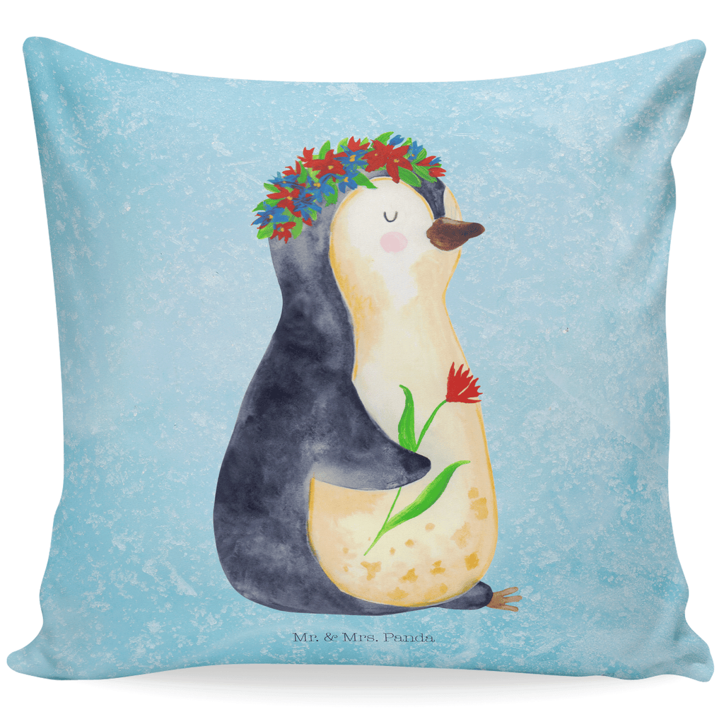 40x40 Kissen Pinguin Blumen Kissenhülle, Kopfkissen, Sofakissen, Dekokissen, Motivkissen, sofakissen, sitzkissen, Kissen, Kissenbezüge, Kissenbezug 40x40, Kissen 40x40, Kissenhülle 40x40, Zierkissen, Couchkissen, Dekokissen Sofa, Sofakissen 40x40, Dekokissen 40x40, Kopfkissen 40x40, Kissen 40x40 Waschbar, Pinguin, Pinguine, Blumenkranz, Universum, Leben, Wünsche, Ziele, Lebensziele, Motivation, Lebenslust, Liebeskummer, Geschenkidee