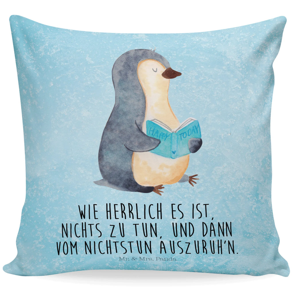 40x40 Kissen Pinguin Buch Kissenhülle, Kopfkissen, Sofakissen, Dekokissen, Motivkissen, sofakissen, sitzkissen, Kissen, Kissenbezüge, Kissenbezug 40x40, Kissen 40x40, Kissenhülle 40x40, Zierkissen, Couchkissen, Dekokissen Sofa, Sofakissen 40x40, Dekokissen 40x40, Kopfkissen 40x40, Kissen 40x40 Waschbar, Pinguin, Pinguine, Buch, Lesen, Bücherwurm, Nichtstun, Faulenzen, Ferien, Urlaub, Freizeit