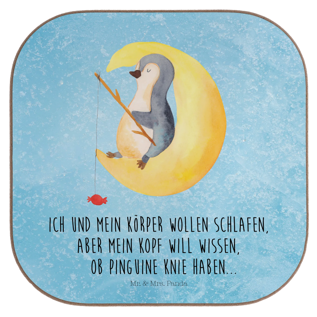 Quadratische Untersetzer Pinguin Mond Untersetzer, Bierdeckel, Glasuntersetzer, Untersetzer Gläser, Getränkeuntersetzer, Untersetzer aus Holz, Untersetzer für Gläser, Korkuntersetzer, Untersetzer Holz, Holzuntersetzer, Tassen Untersetzer, Untersetzer Design, Pinguin, Pinguine, Spruch, schlafen, Nachtruhe, Einschlafen, Schlafzimmer, Schlafstörungen, Gästezimmer