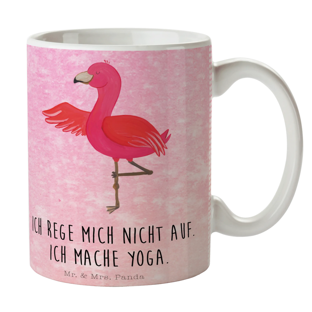 Tasse Flamingo Yoga Tasse, Kaffeetasse, Teetasse, Becher, Kaffeebecher, Teebecher, Keramiktasse, Porzellantasse, Büro Tasse, Geschenk Tasse, Tasse Sprüche, Tasse Motive, Kaffeetassen, Tasse bedrucken, Designer Tasse, Cappuccino Tassen, Schöne Teetassen, Flamingo, Vogel, Yoga, Namaste, Achtsamkeit, Yoga-Übung, Entspannung, Ärger, Aufregen, Tiefenentspannung