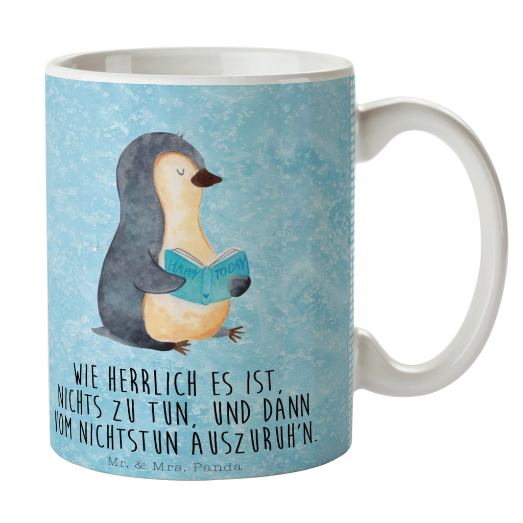 Tasse Pinguin Buch Tasse, Kaffeetasse, Teetasse, Becher, Kaffeebecher, Teebecher, Keramiktasse, Porzellantasse, Büro Tasse, Geschenk Tasse, Tasse Sprüche, Tasse Motive, Kaffeetassen, Tasse bedrucken, Designer Tasse, Cappuccino Tassen, Schöne Teetassen, Pinguin, Pinguine, Buch, Lesen, Bücherwurm, Nichtstun, Faulenzen, Ferien, Urlaub, Freizeit