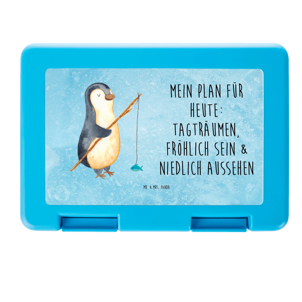 Brotdose Pinguin Angler Brotbox, Snackbox, Lunch box, Butterbrotdose, Brotzeitbox, Pinguin, Pinguine, Angeln, Angler, Tagträume, Hobby, Plan, Planer, Tagesplan, Neustart, Motivation, Geschenk, Freundinnen, Geschenkidee, Urlaub, Wochenende