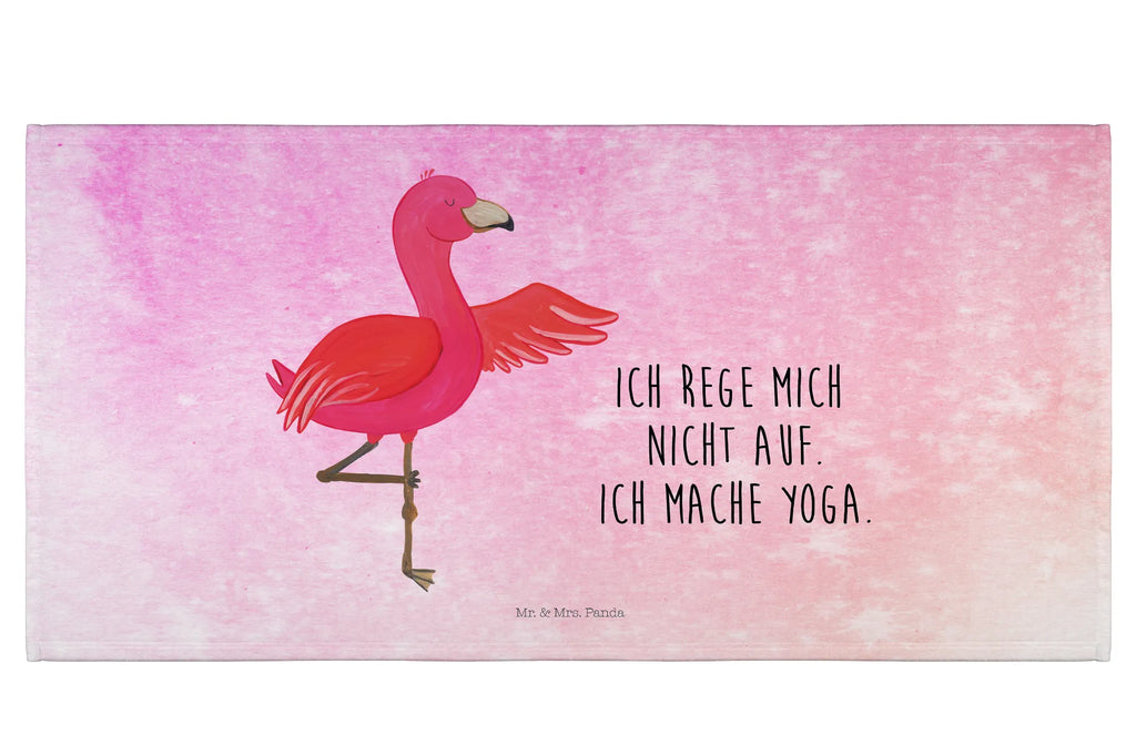 Handtuch Flamingo Yoga Handtuch, Badehandtuch, Badezimmer, Handtücher, groß, Kinder, Baby, Flamingo, Vogel, Yoga, Namaste, Achtsamkeit, Yoga-Übung, Entspannung, Ärger, Aufregen, Tiefenentspannung