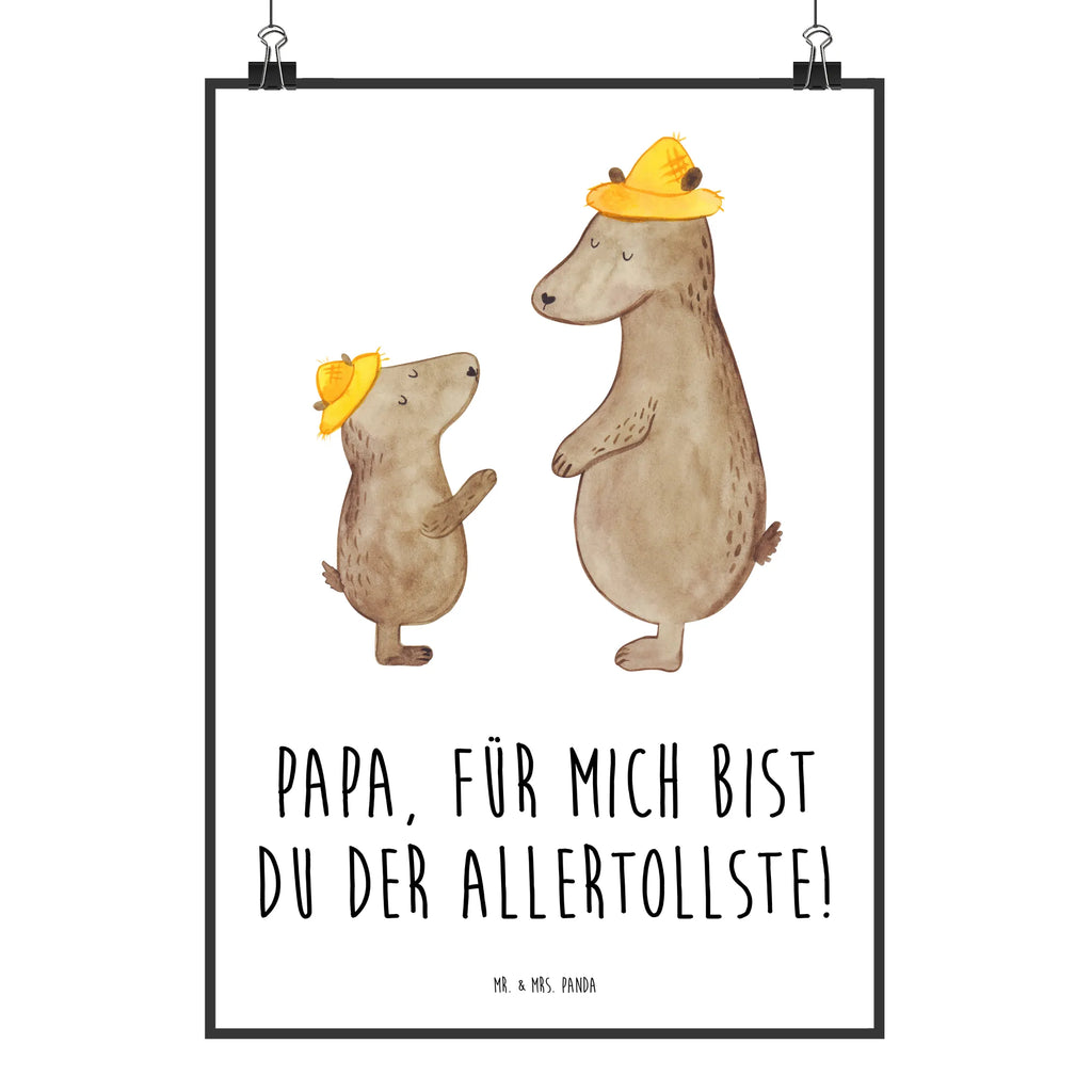 Poster Bären mit Hut Poster, Wandposter, Bild, Wanddeko, Küchenposter, Kinderposter, Wanddeko Bild, Raumdekoration, Wanddekoration, Handgemaltes Poster, Mr. & Mrs. Panda Poster, Designposter, Kunstdruck, Posterdruck, Familie, Vatertag, Muttertag, Bruder, Schwester, Mama, Papa, Oma, Opa, Bär, Bären, Vater, Papi, Paps, Dad, Daddy, Lieblingsmensch, Sohn, Söhne, Kind, Kinder, Vater-Sohn, Family, Vorbild