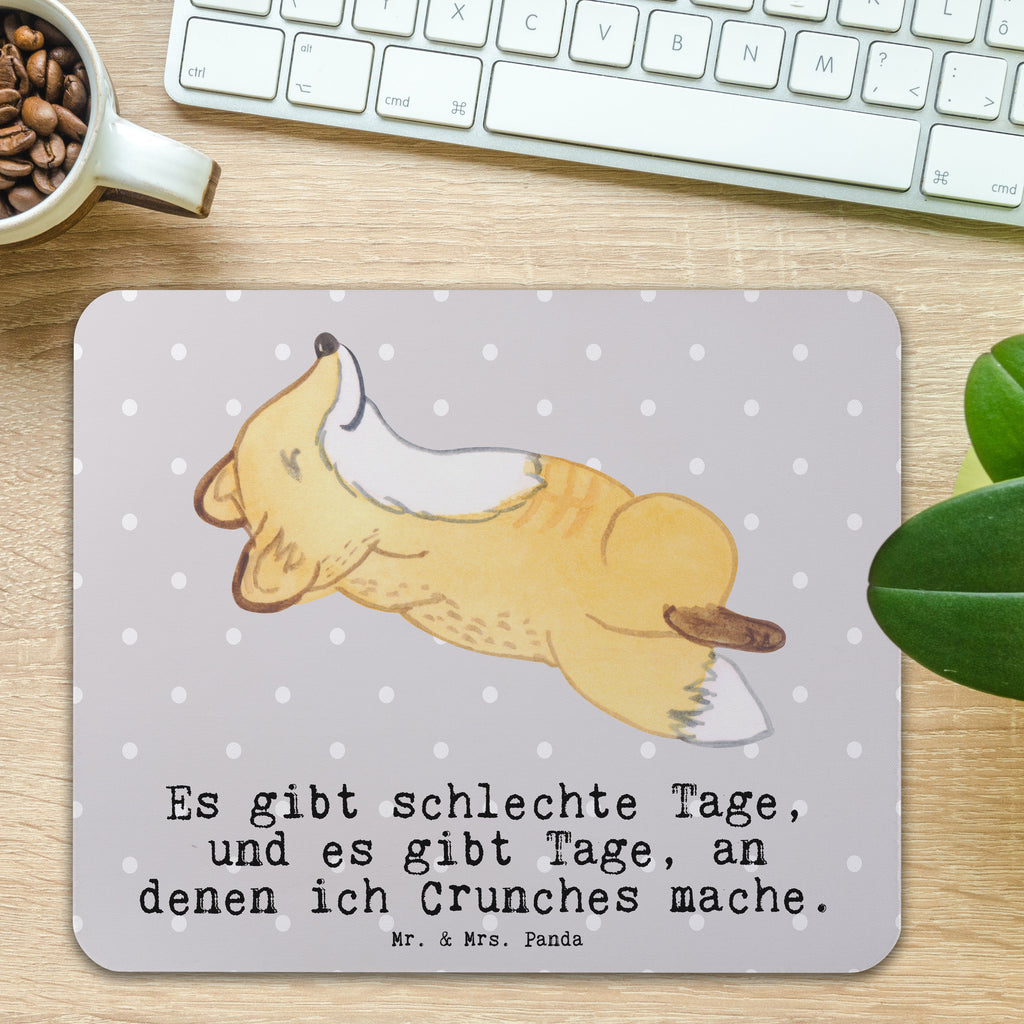 Mauspad Fuchs Crunches Tage Mousepad, Computer zubehör, Büroausstattung, PC Zubehör, Arbeitszimmer, Mauspad, Einzigartiges Mauspad, Designer Mauspad, Mausunterlage, Mauspad Büro, Geschenk, Sport, Sportart, Hobby, Schenken, Danke, Dankeschön, Auszeichnung, Gewinn, Sportler, Crunches, Fitness, Bauchpressen, Fitnessstudio