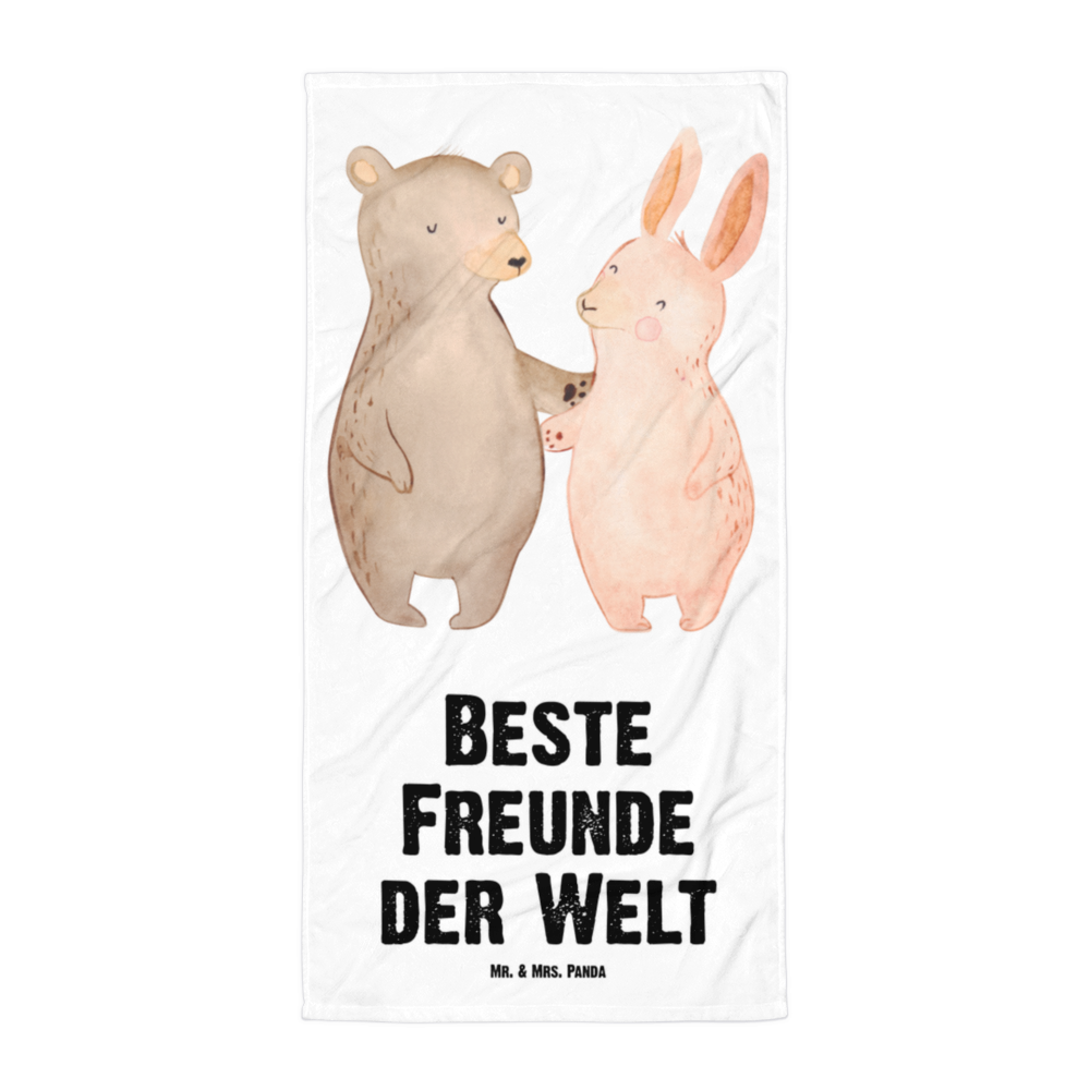 XL Badehandtuch Hase Beste Freunde der Welt Handtuch, Badetuch, Duschtuch, Strandtuch, Saunatuch, für, Dankeschön, Geschenk, Schenken, Geburtstag, Geburtstagsgeschenk, Geschenkidee, Danke, Bedanken, Mitbringsel, Freude machen, Geschenktipp, Freunde, best friends, Freundschaft, Freundin, Freund, Clique, Kumpel, bae, bff