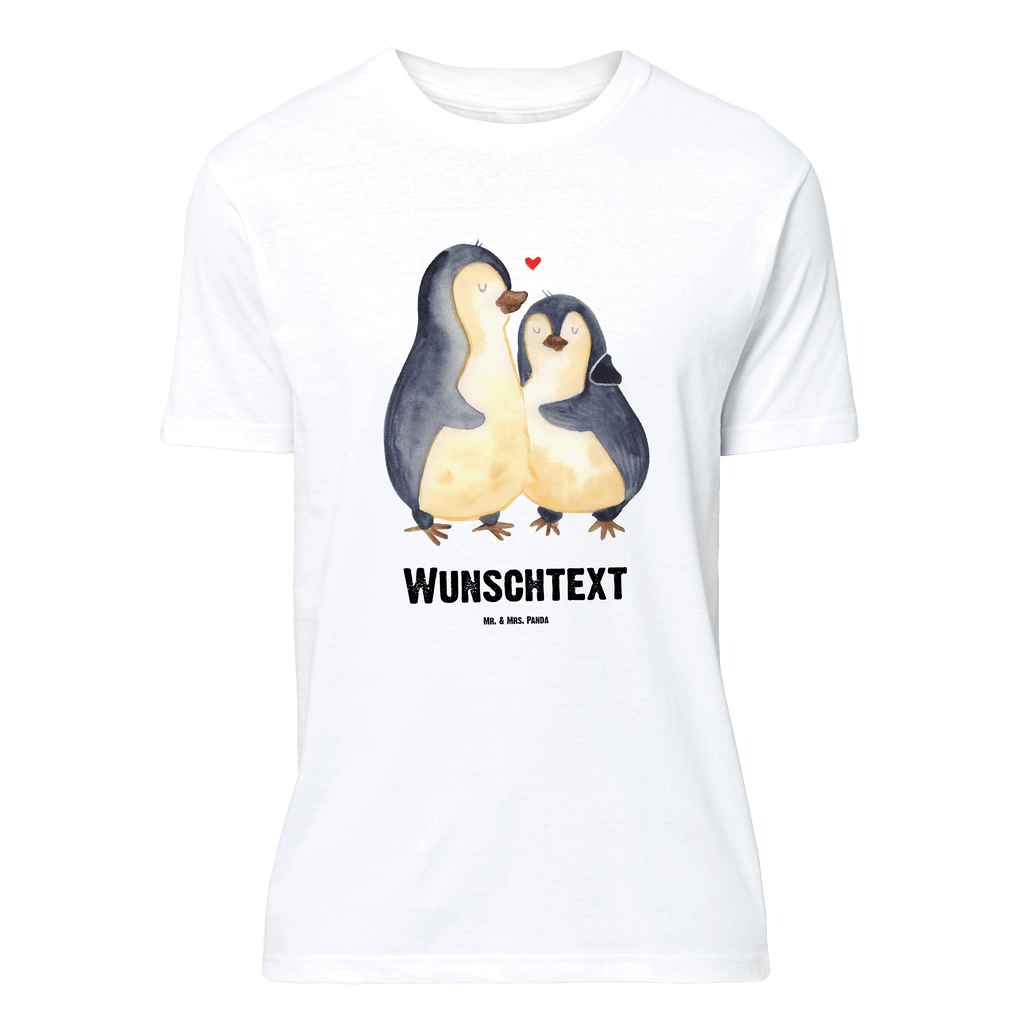 Personalisiertes T-Shirt Pinguin umarmend T-Shirt Personalisiert, T-Shirt mit Namen, T-Shirt mit Aufruck, Männer, Frauen, Wunschtext, Bedrucken, Pinguin, Liebe, Liebespaar, Liebesbeweis, Liebesgeschenk, Verlobung, Jahrestag, Hochzeitstag, Hochzeit, Hochzeitsgeschenk