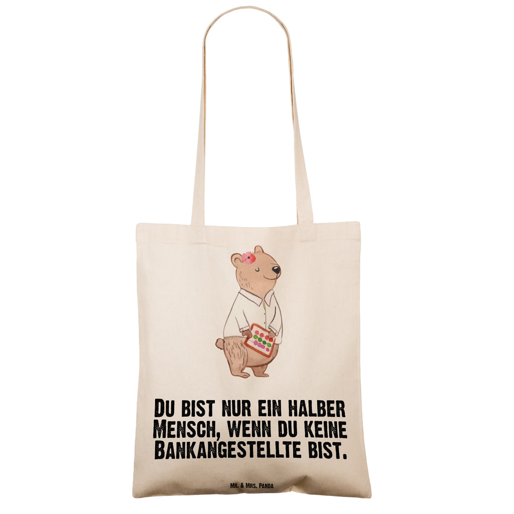 Tragetasche Bankangestellte mit Herz Beuteltasche, Beutel, Einkaufstasche, Jutebeutel, Stoffbeutel, Tasche, Shopper, Umhängetasche, Strandtasche, Schultertasche, Stofftasche, Tragetasche, Badetasche, Jutetasche, Einkaufstüte, Laptoptasche, Beruf, Ausbildung, Jubiläum, Abschied, Rente, Kollege, Kollegin, Geschenk, Schenken, Arbeitskollege, Mitarbeiter, Firma, Danke, Dankeschön, Bankangestellte, Bankfachfrau, Bänkerin, Bankberaterin