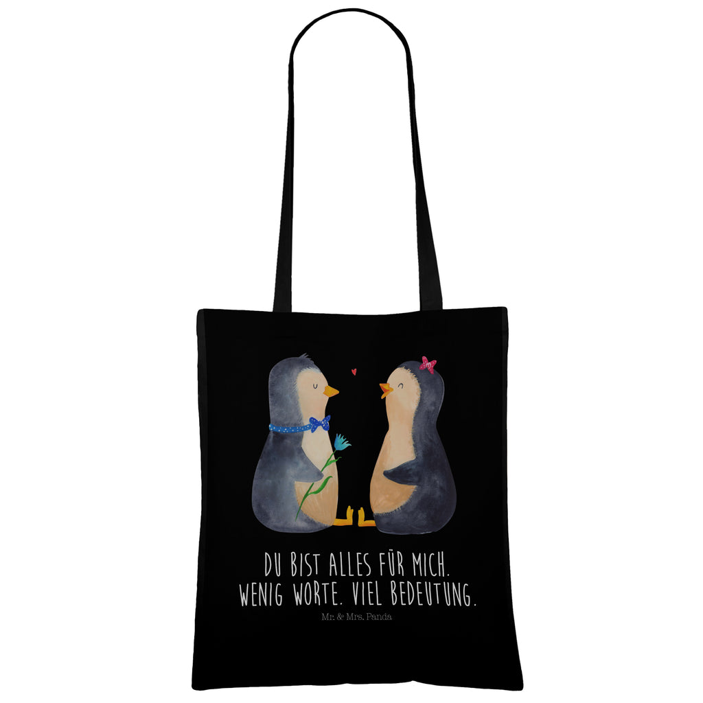 Tragetasche Pinguin Pärchen Beuteltasche, Beutel, Einkaufstasche, Jutebeutel, Stoffbeutel, Tasche, Shopper, Umhängetasche, Strandtasche, Schultertasche, Stofftasche, Tragetasche, Badetasche, Jutetasche, Einkaufstüte, Laptoptasche, Pinguin, Pinguine, Liebe, Liebespaar, Liebesbeweis, Liebesgeschenk, Verlobung, Jahrestag, Hochzeitstag, Hochzeit, Hochzeitsgeschenk, große Liebe, Traumpaar