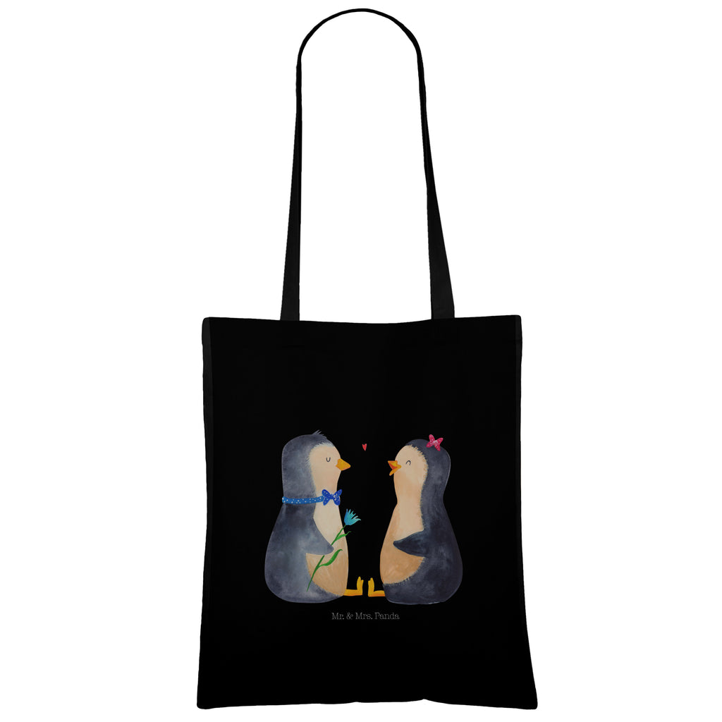 Tragetasche Pinguin Pärchen Beuteltasche, Beutel, Einkaufstasche, Jutebeutel, Stoffbeutel, Tasche, Shopper, Umhängetasche, Strandtasche, Schultertasche, Stofftasche, Tragetasche, Badetasche, Jutetasche, Einkaufstüte, Laptoptasche, Pinguin, Pinguine, Liebe, Liebespaar, Liebesbeweis, Liebesgeschenk, Verlobung, Jahrestag, Hochzeitstag, Hochzeit, Hochzeitsgeschenk, große Liebe, Traumpaar