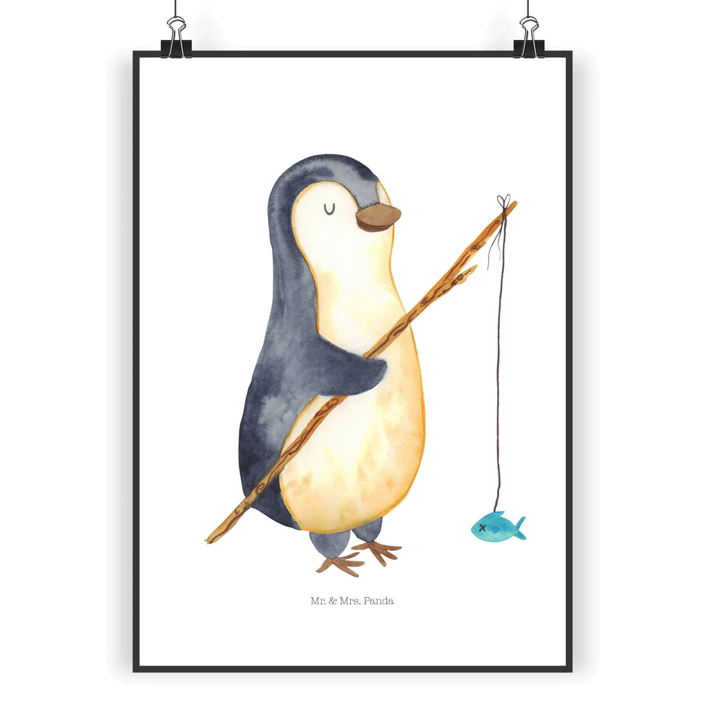 Poster Pinguin Angler Poster, Wandposter, Bild, Wanddeko, Küchenposter, Kinderposter, Wanddeko Bild, Raumdekoration, Wanddekoration, Handgemaltes Poster, Mr. & Mrs. Panda Poster, Designposter, Kunstdruck, Posterdruck, Pinguin, Pinguine, Angeln, Angler, Tagträume, Hobby, Plan, Planer, Tagesplan, Neustart, Motivation, Geschenk, Freundinnen, Geschenkidee, Urlaub, Wochenende