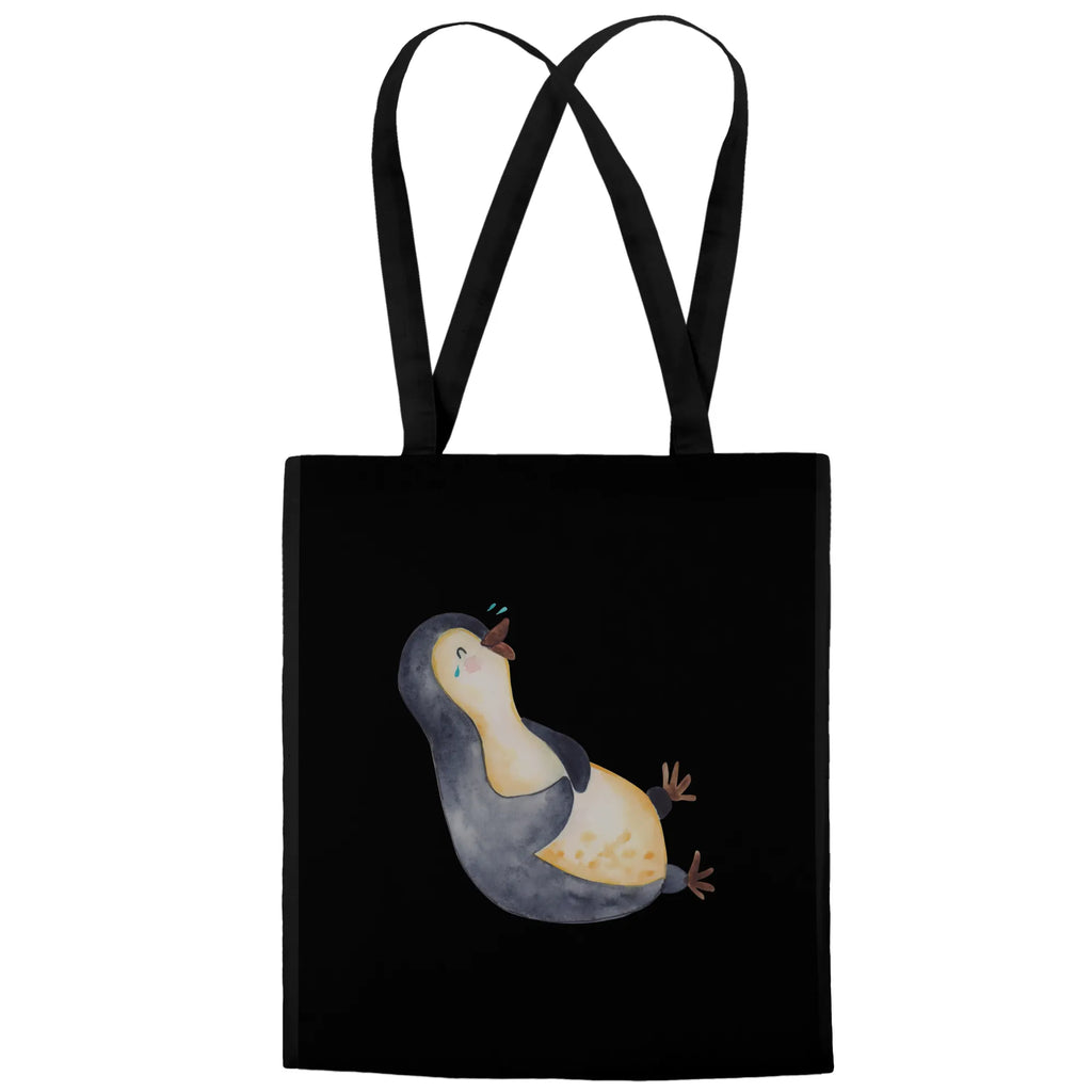 Tragetasche Pinguin Lachen Beuteltasche, Beutel, Einkaufstasche, Jutebeutel, Stoffbeutel, Tasche, Shopper, Umhängetasche, Strandtasche, Schultertasche, Stofftasche, Tragetasche, Badetasche, Jutetasche, Einkaufstüte, Laptoptasche, Pinguin, Pinguine, lustiger Spruch, Optimismus, Fröhlich, Lachen, Humor, Fröhlichkeit