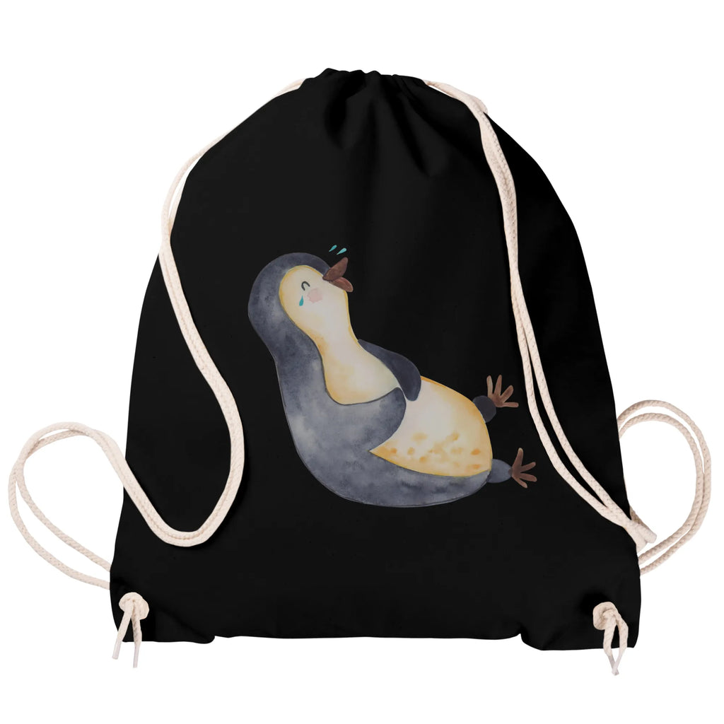 Sportbeutel Pinguin Lachen Sportbeutel, Turnbeutel, Beutel, Sporttasche, Tasche, Stoffbeutel, Sportbeutel Kinder, Gymsack, Beutel Rucksack, Kleine Sporttasche, Sportzubehör, Turnbeutel Baumwolle, Pinguin, Pinguine, lustiger Spruch, Optimismus, Fröhlich, Lachen, Humor, Fröhlichkeit