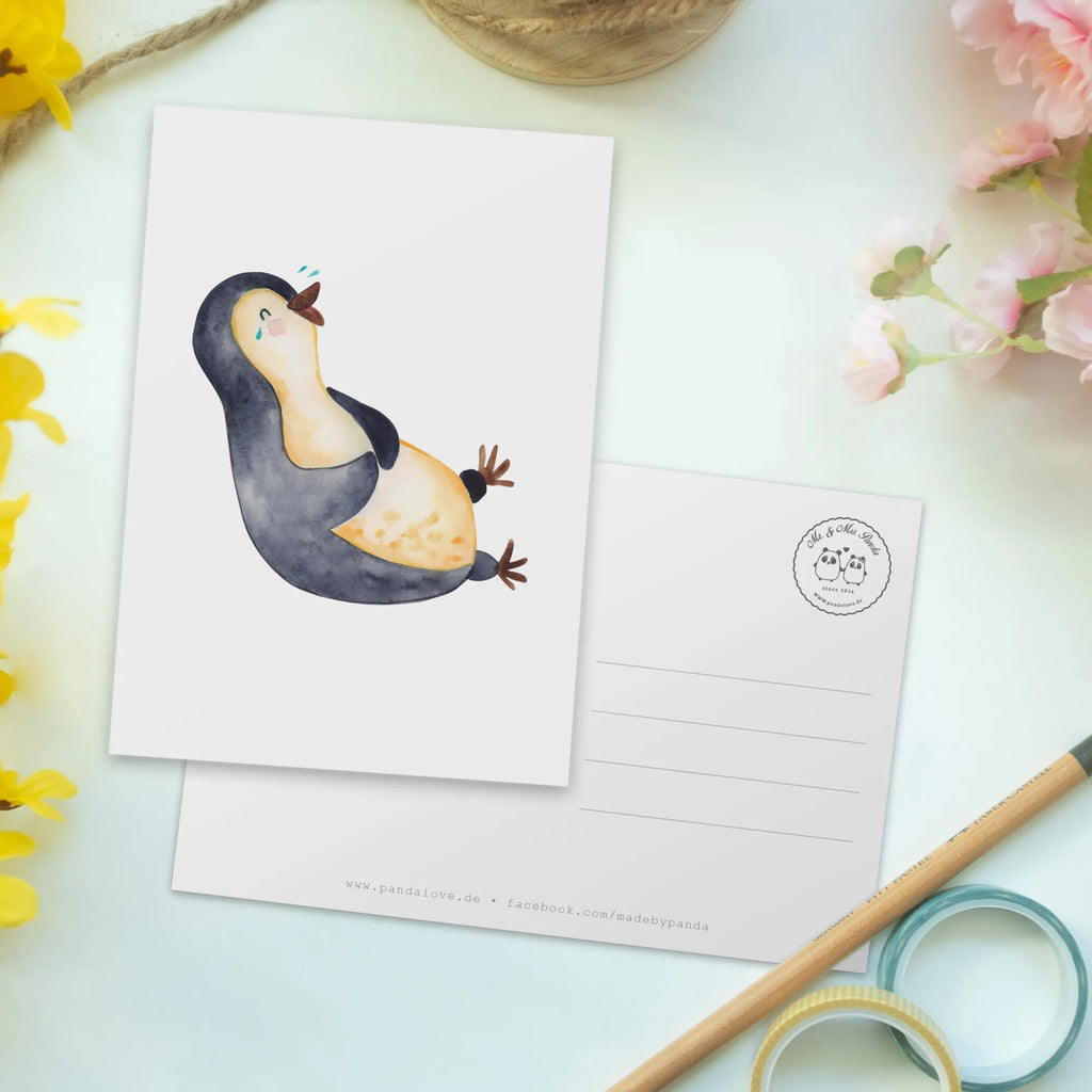 Postkarte Pinguin Lachen Postkarte, Karte, Geschenkkarte, Grußkarte, Einladung, Ansichtskarte, Geburtstagskarte, Einladungskarte, Dankeskarte, Ansichtskarten, Einladung Geburtstag, Einladungskarten Geburtstag, Pinguin, Pinguine, lustiger Spruch, Optimismus, Fröhlich, Lachen, Humor, Fröhlichkeit