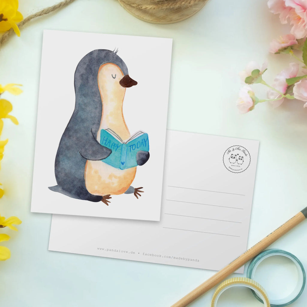 Postkarte Pinguin Buch Postkarte, Karte, Geschenkkarte, Grußkarte, Einladung, Ansichtskarte, Geburtstagskarte, Einladungskarte, Dankeskarte, Ansichtskarten, Einladung Geburtstag, Einladungskarten Geburtstag, Pinguin, Pinguine, Buch, Lesen, Bücherwurm, Nichtstun, Faulenzen, Ferien, Urlaub, Freizeit